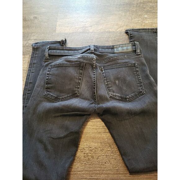 R13 Alison Crop Jeans Stratford Sz 25 R13W0005-211 Back Cut-out Hem (e - Picture 5 of 9